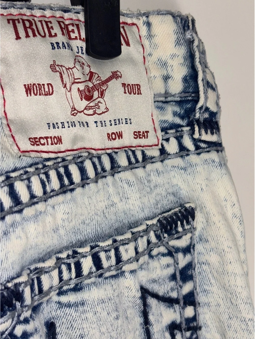 True Religion Ricky Jeans Mens 30 Acid Wash Relaxed Straight Y2K Denim